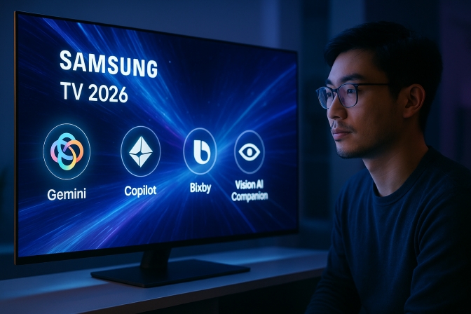Khám Phá Công Nghệ Tương Lai Với Samsung TV 2026, Gemini, Copilot, Bixby, Vision AI Companion